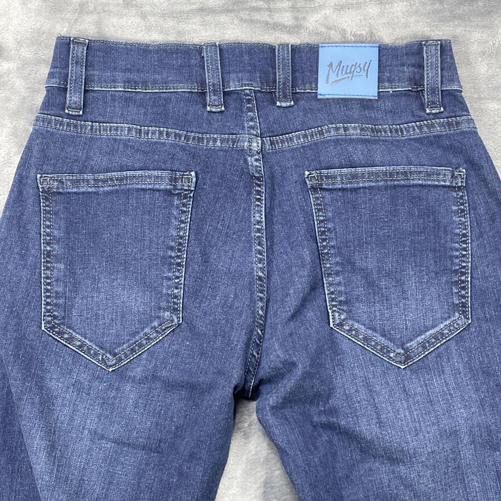Mugsy Fultons Jeans Slim Fit Stretch Denim 28x30 Mens Blue Pants Cotton - Picture 6 of 8